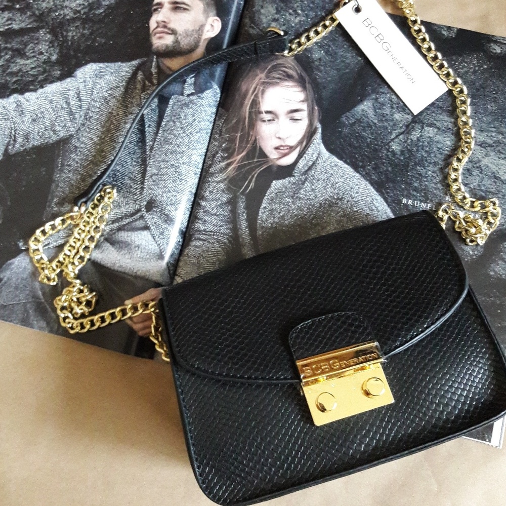 NWT BCBGENERATION SNAKE MINI CROSSBODY BAG PURSE